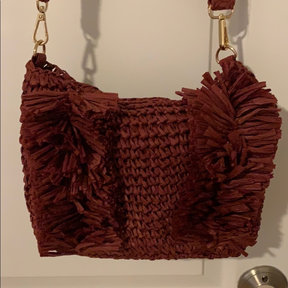 NWT Fringe Straw Bag - Picture 2 of 3